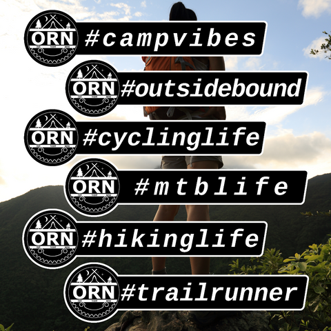 3" Outdoors Hashtag Stickers