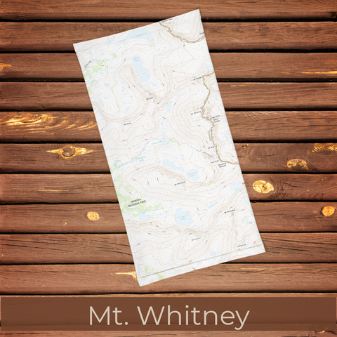 Mt. Whitney Topo Map Neck Gaiter